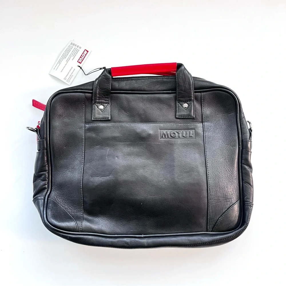 MOTUL Leather Laptop Bag Black NEW